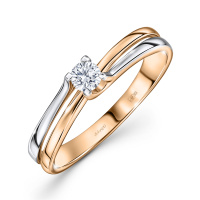 Кольцо с бриллиантом - фото 1