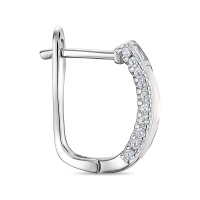 Серьги с перламутром и фианитами - фото 2 Серьги с перламутром и фианитами - фото 2