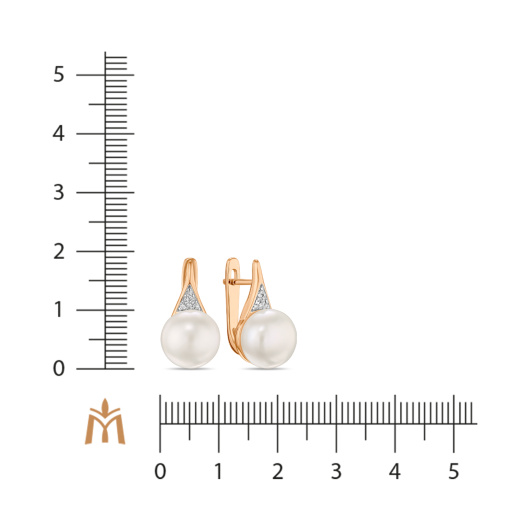 Серьги с бриллиантами и жемчугом