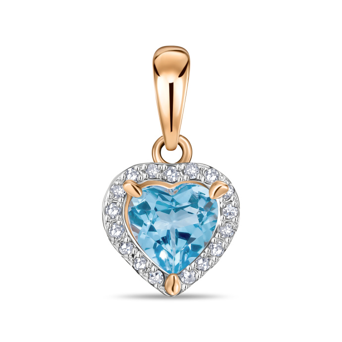 Подвеска с топазом и бриллиантами - фото 1