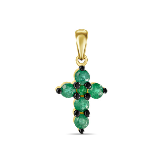 Крест с изумрудами