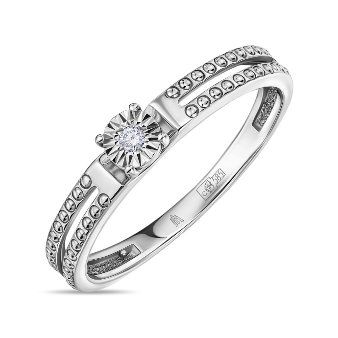 Кольцо с бриллиантом - фото 1