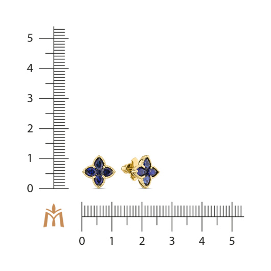 Серьги с сапфиром