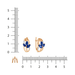 Серьги с сапфирами и бриллиантами