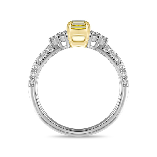 Кольцо с бриллиантами и облагороженными бриллиантами