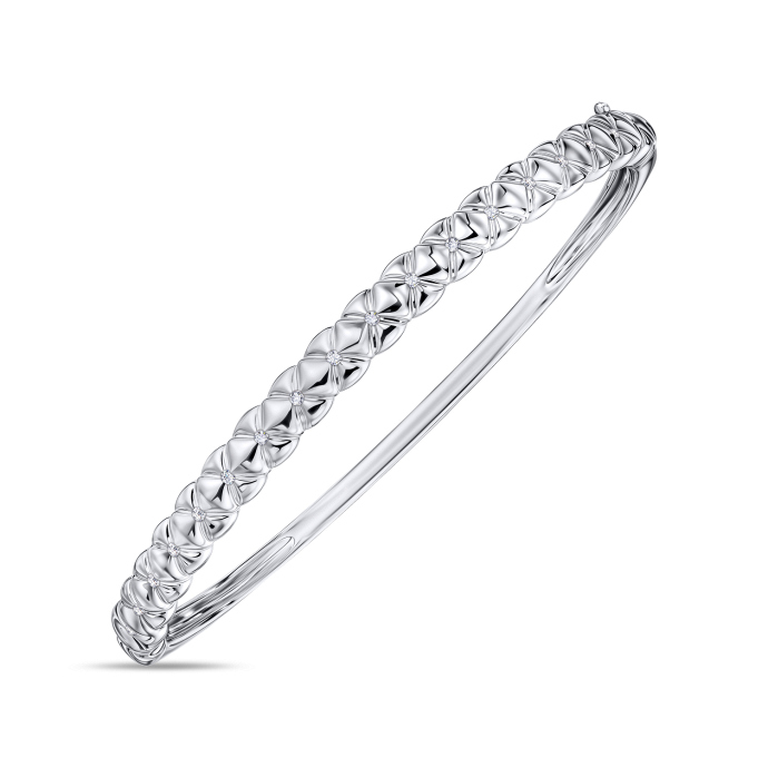 Браслет жесткий с бриллиантом - фото 1