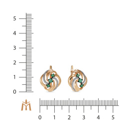 Серьги с бриллиантами и изумрудами