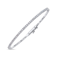 Браслет жесткий с бриллиантами - фото 1