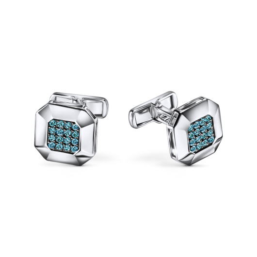 Запонки с цветными бриллиантами