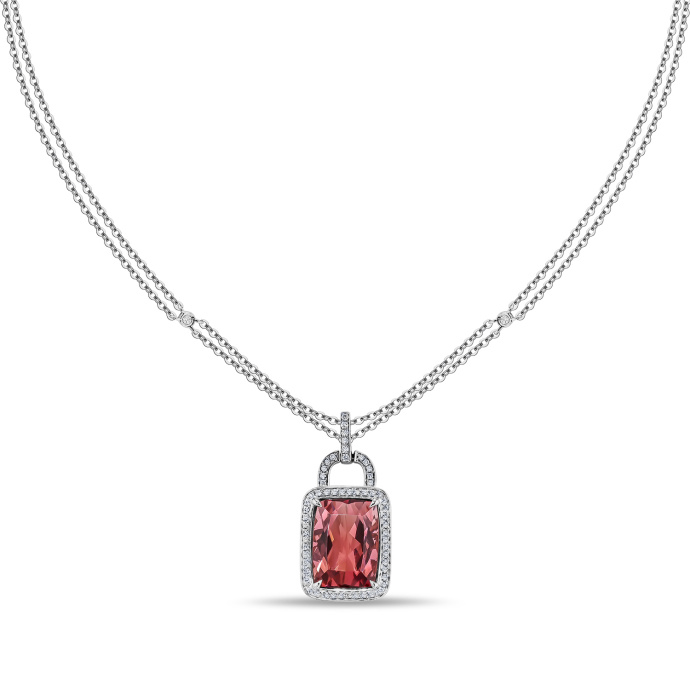 Колье с бриллиантами и турмалином - фото 1 Колье с бриллиантами и турмалином - фото 1