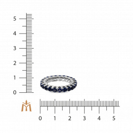 Кольцо с выращенным сапфиром