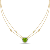 Колье с бриллиантами и перидотом - фото 1 Колье с бриллиантами и перидотом - фото 1