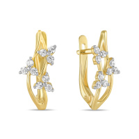 Серьги с фианитами - фото 1 Серьги с фианитами - фото 1