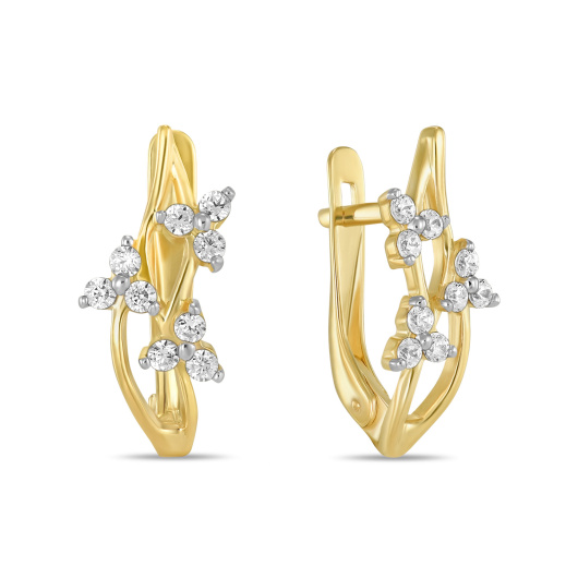 Серьги с фианитами