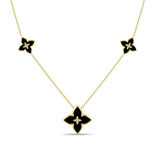 Колье с бриллиантами и ониксом