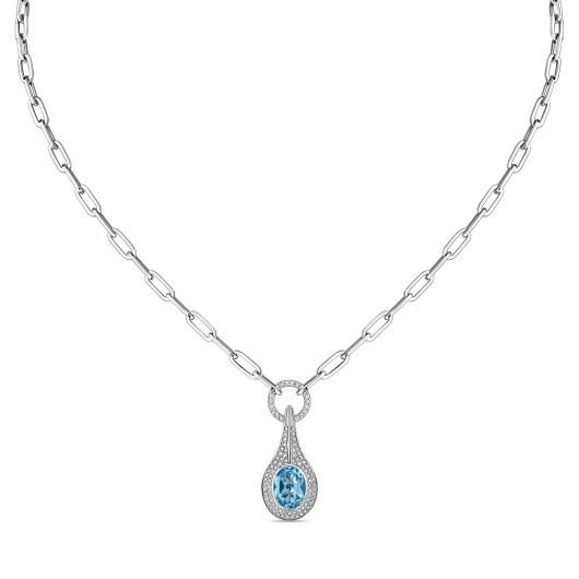 Колье с топазом и бриллиантами
