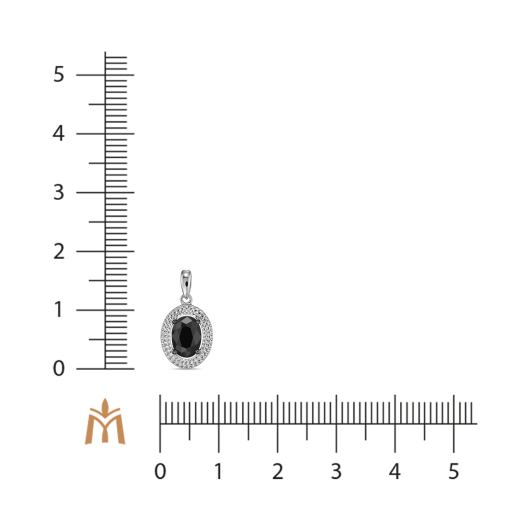 Подвеска с цветными сапфирами
