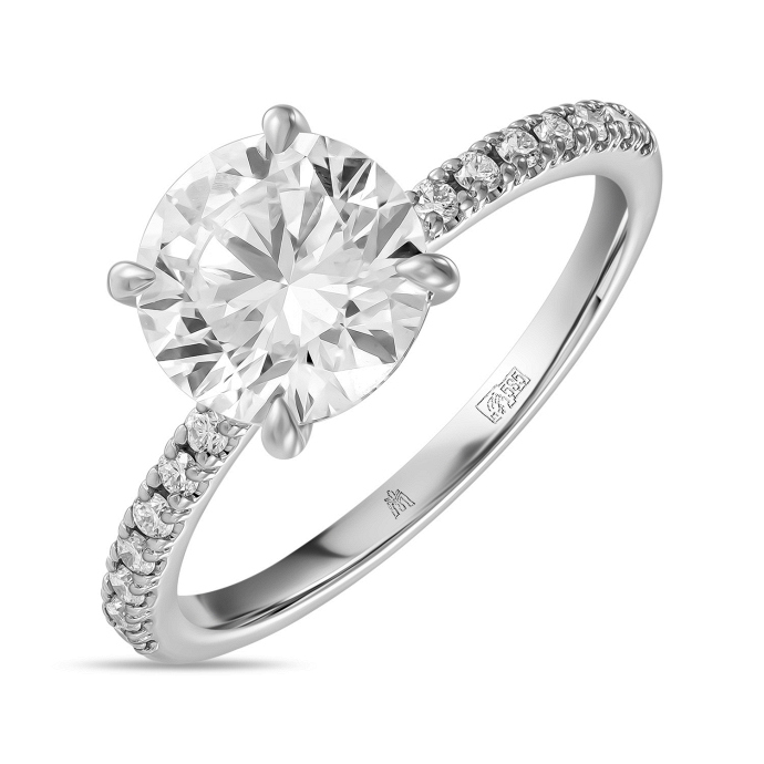 Кольцо с бриллиантом - фото 1