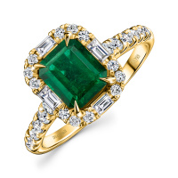 Кольцо с бриллиантами и изумрудом - фото 1 Кольцо с бриллиантами и изумрудом - фото 1