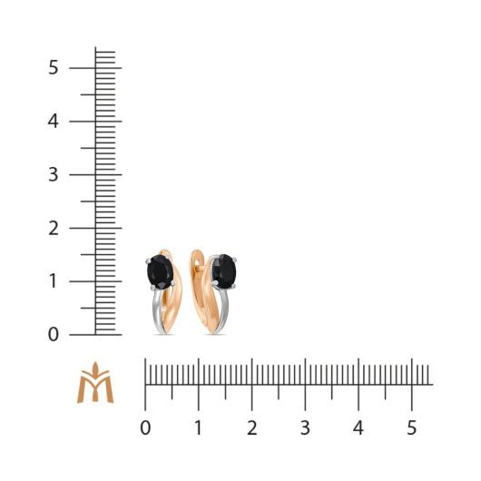 Серьги с цветными сапфирами