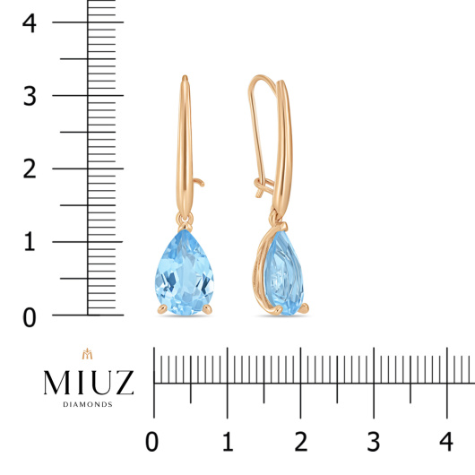 Серьги с топазами