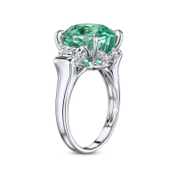 Кольцо с бриллиантом и турмалином - фото 2