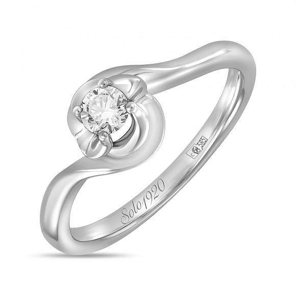 Кольцо с бриллиантом R01-SOL115-015-G3 - Фото 1