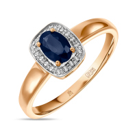 Кольцо с бриллиантами и сапфиром - фото 1 Кольцо с бриллиантами и сапфиром - фото 1