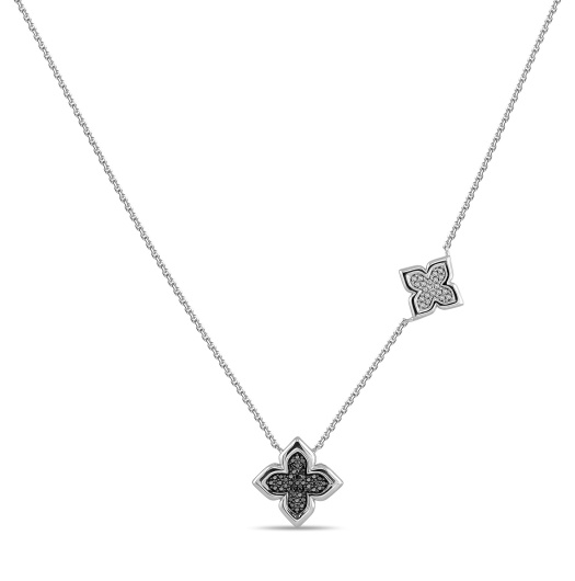 Колье с бриллиантами и облагороженными бриллиантами