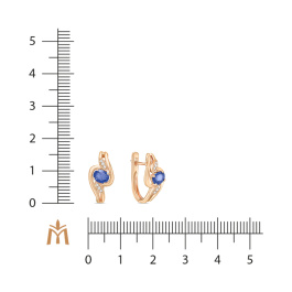 Серьги с сапфирами и бриллиантами