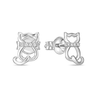 Серьги с фианитами - фото 1