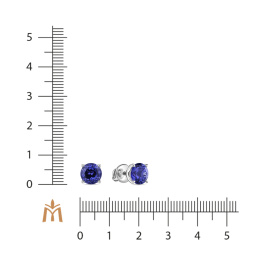 Серьги с танзанитами