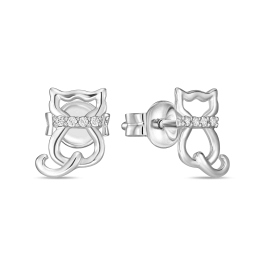 Серьги с фианитами