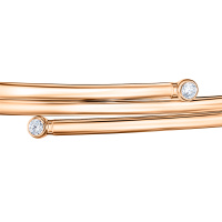 Браслет жесткий с фианитами - фото 2