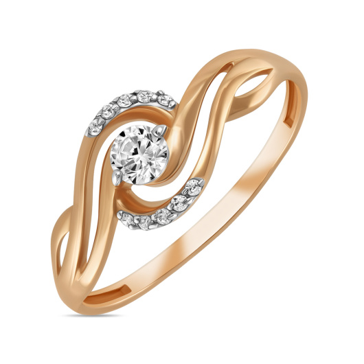 Кольцо с фианитом