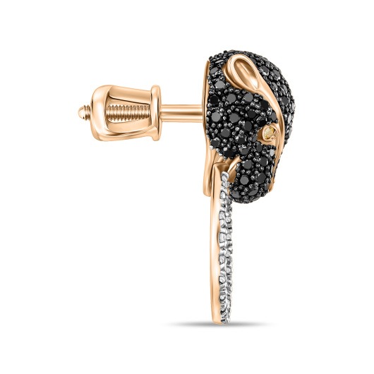 Серьги с цветными бриллиантами, бриллиантами и облагороженными бриллиантами