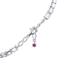 Браслет жесткий с бриллиантами и рубином - фото 3