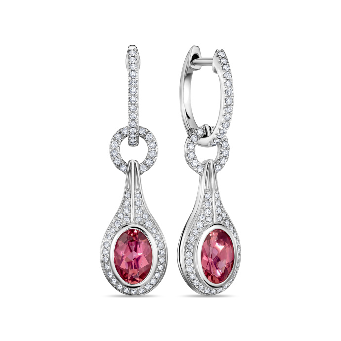 Серьги с бриллиантами и турмалинами - фото 1 Серьги с бриллиантами и турмалинами - фото 1