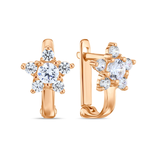 Серьги с фианитами