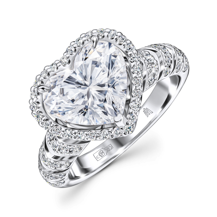 Кольцо с бриллиантом - фото 1