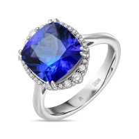 Кольцо с бриллиантами и танзанитом - фото 1