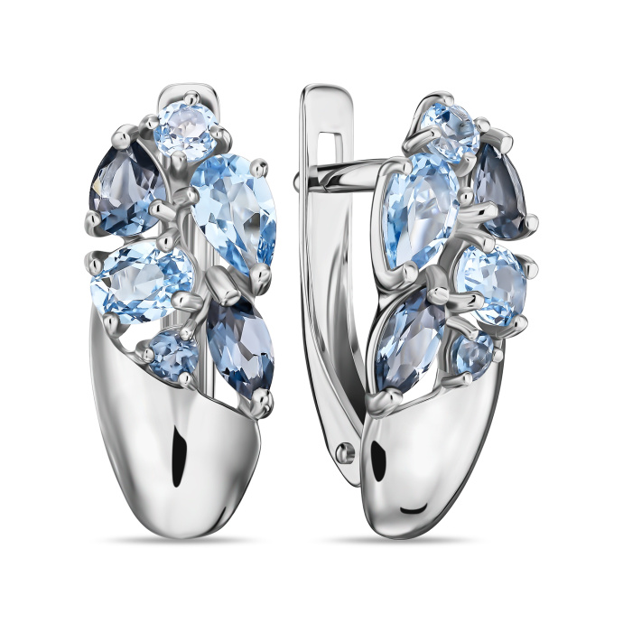 Серьги с топазами и лондон топазом - фото 1 Серьги с топазами и лондон топазом - фото 1