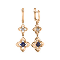 Серьги с бриллиантами и сапфирами - фото 1 Серьги с бриллиантами и сапфирами - фото 1