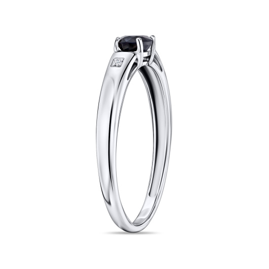 Кольцо с бриллиантами и цветными сапфирами