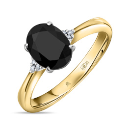 Кольцо с бриллиантами и цветными сапфирами