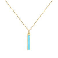 Колье с бирюзой и бриллиантами - фото 1 Колье с бирюзой и бриллиантами - фото 1