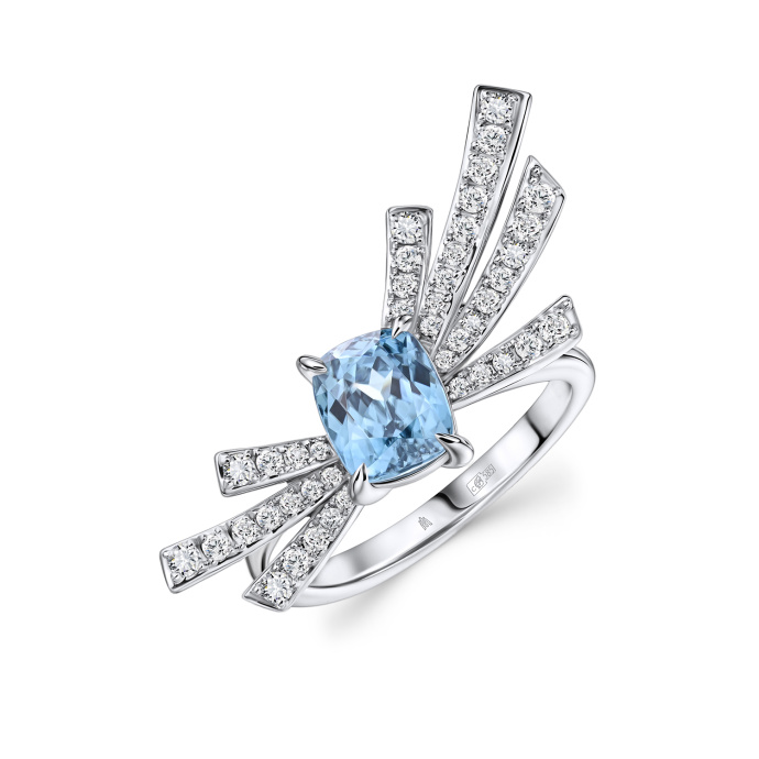 Кольцо с бриллиантами и цирконом - фото 1