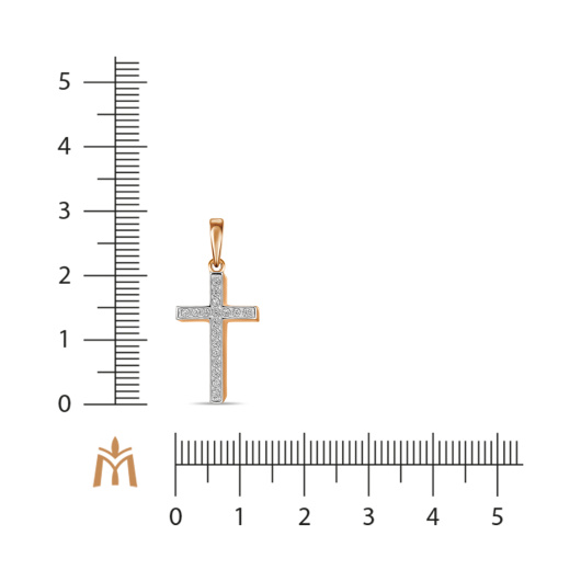Крест с фианитами