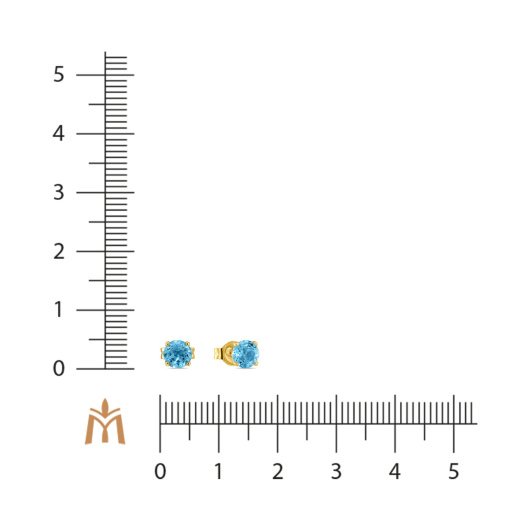 Серьги с топазами