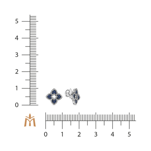 Серьги с сапфирами